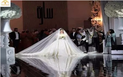 بالصوروالفيديو : سارة الصباح تتوج ملكة في حفل زفاف أسطوري