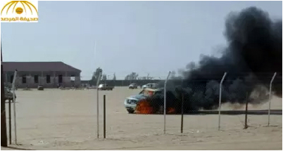 بالصور : سعودي يحرق سيارة تتجاوز قيمتها الـ “ربع مليون ريال” إرضاءً لأحد أبناء قبيلته بنجران