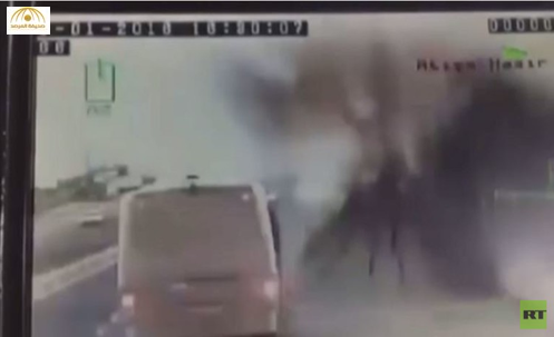 شاهد: لحظة تفجير حافلة تركية في منطقة نصيبين