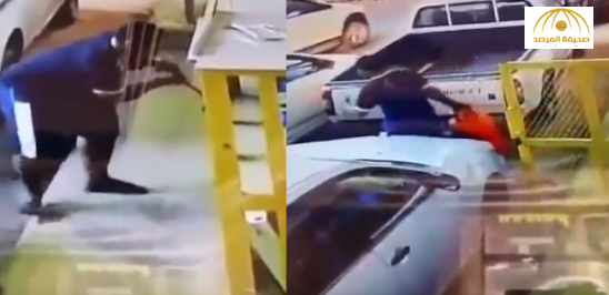 بالفيديو: شاب يسرق اسطوانات غاز من أحد المطاعم بالخبر