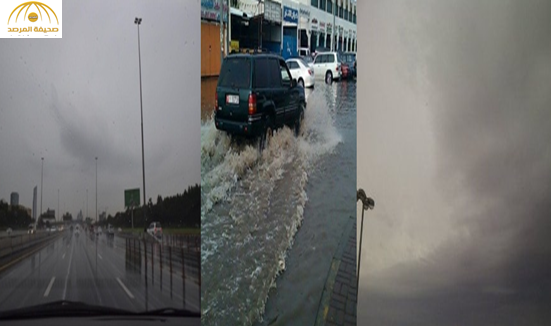 بالصور  والفيديو: أمطار غزيرة تتسبب بأضرار كبيرة في جميع أنحاء الإمارات