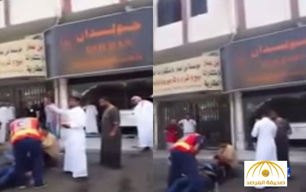 بالفيديو: سيارة تقتحم محل  عطور ونجاة عامل يمني بجدة