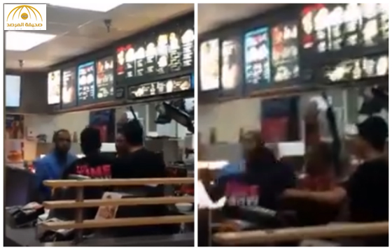 بالفيديو:لحظة تهجم موظف في ماكدونالدز على مديره أمام الزبائن
