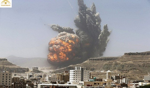 طائرات التحالف تقصف صواريخ الانقلابيين بمعسكر عطان