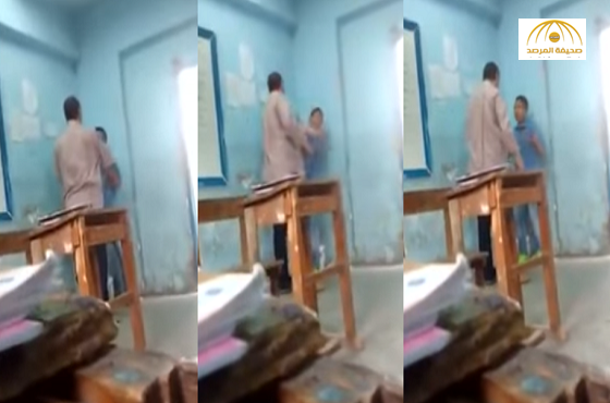 بالفيديو: معلم مصري يعتدي بالضرب على طالب بسبب الدروس الخصوصية