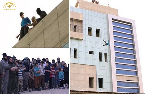 بالصور: داعش تلقي برجل من أعلى مبنى بالعراق بعد إتهامه باللواط