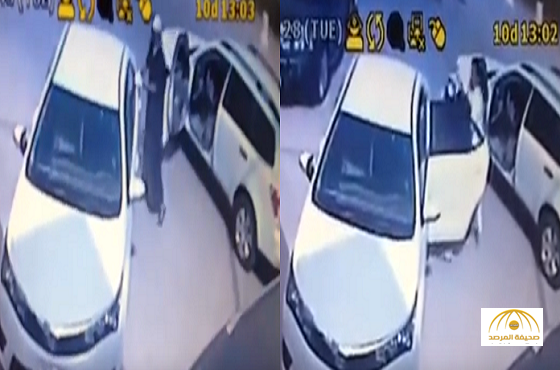 بالفيديو : مواطن يقبض على لص حاول سرقة سيارته