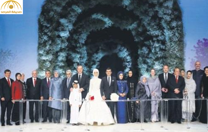 بالصور : حرم أمير قطر ونجله خلال حفل زفاف ابنة "أردوغان"