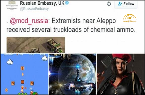 بالصور: سخرية من روسيا بعد التغريد بمشهد من لعبة فيديو لـ "توضيح ما يحدث في سوريا"