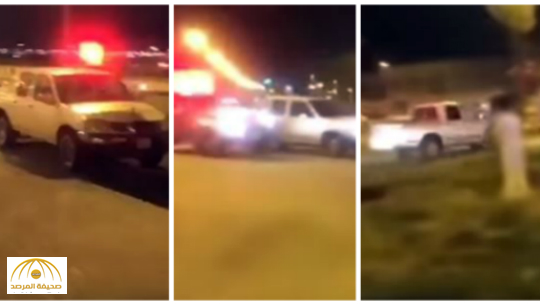 بالفيديو:سائق يعكس السير ويقتحم منتزهاً مكتظاً بالزوار هرباً من دورية أمنية