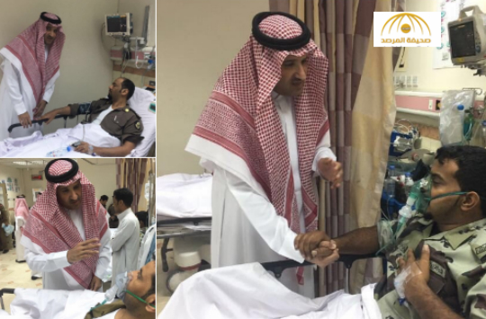 بالصور و الفيديو : الأمير فيصل بن سلمان يزور رجال الأمن المصابين في تفجير المدينة المنورة الإرهابي