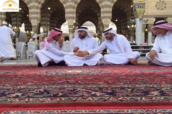 بالصور: لاعب النصر "خالد الغامدي" يعقد قرانه في الحرم النبوي