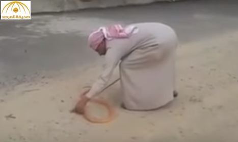شاهد: سعودي يلاعب كُوبرا سامة بأحد طرق النماص