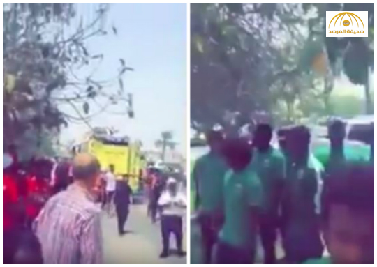 بالفيديو:حريق يلتهم فندقًا يقيم فيه المنتخب السعودي للشباب في قطر