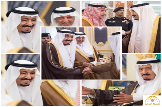بالصور:الملك يستقبل الأمراء وأصحاب الفضيلة وجموعاً من المواطنين