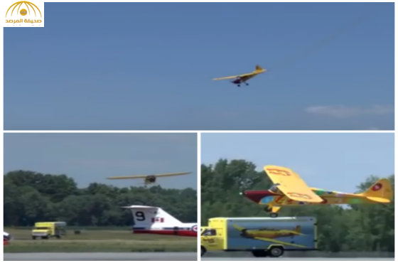 بالفيديو: طيار ماهر يهبط بطائرته على ظهر شاحنة متحركة