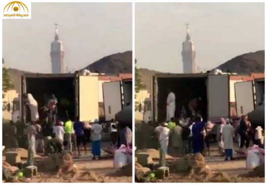 بالفيديو : شاهد .. طريقة توزيع لحوم الهدي و الأضاحي في مكة