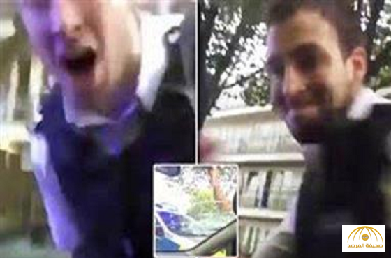 بالفيديو:شرطي بريطاني ينفجر غضبا على سائق ويهشم زجاج سيارته