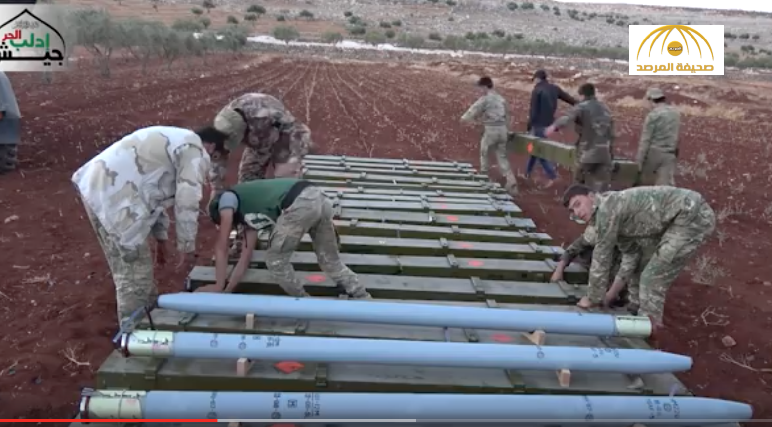 فيديو : شاهد صواريخ "غراد" بمدى 40 كم بيد الجيش السوري الحر