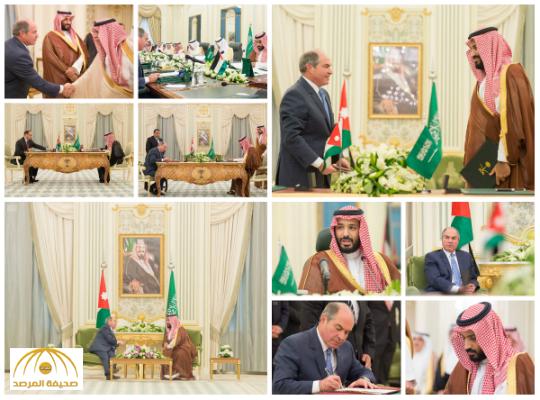 بالصور: ولي ولي العهد و رئيس وزراء الأردن يوقعان مذكرة تفاهم لإقامة مشروع استثماري في العقبة