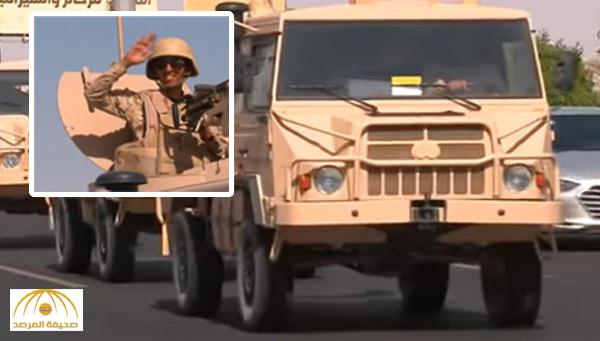بالفيديو : وصول وحدات قتالية متطورة لتعزيز قوات الحرس الوطني بالشريط الحدودي