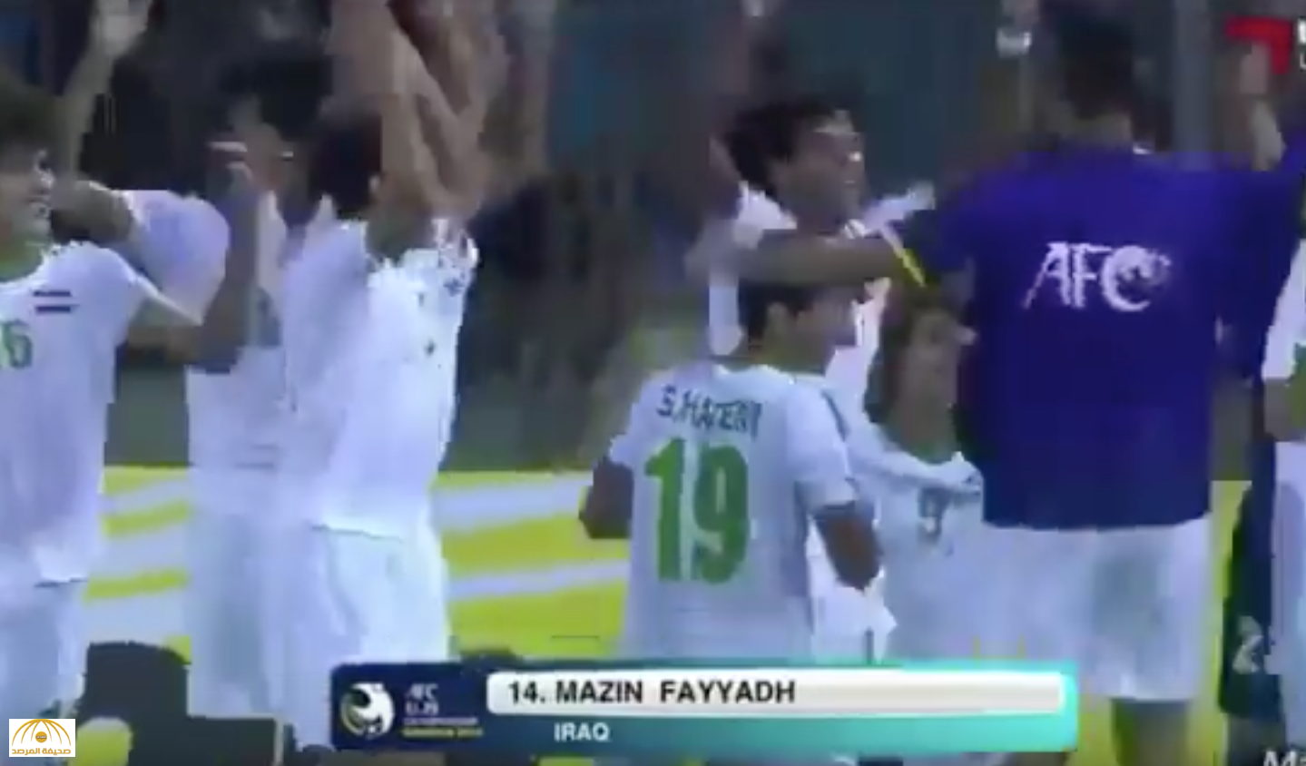 فيديو: " لطم" لاعبي العراق احتفالاً بهدف أمام السعودية يثير جدلاً على تويتر