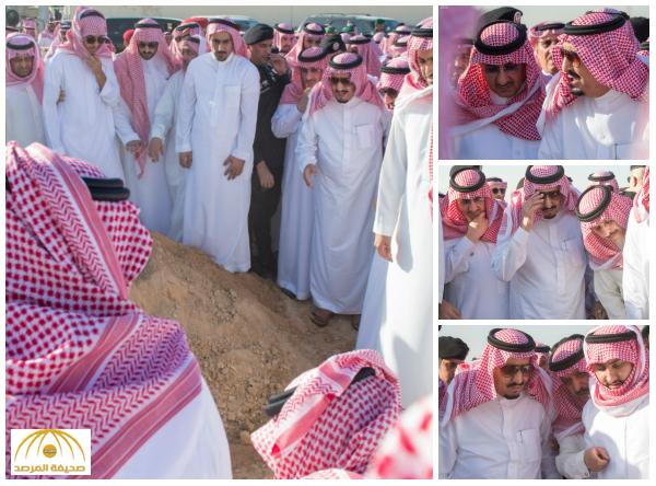 بالصور: شاهد مظاهر الحزن على الملك سلمان خلال حضور مراسم دفن شقيقه الأمير تركي في مقبرة العود