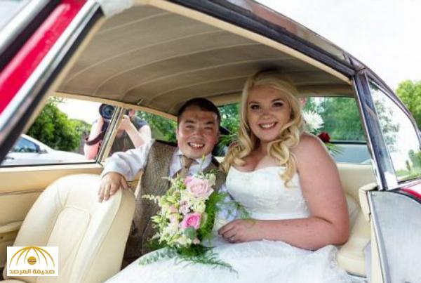 بالصور : عريس يستخدم سلم للوصول لعروسه يوم الزفاف