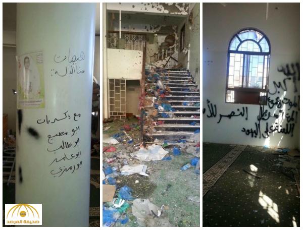بالصور: شاهد ماذا فعل الحوثيون في مسجد التوحيد بتعز ! .. 8 صور تصدم المسلمين
