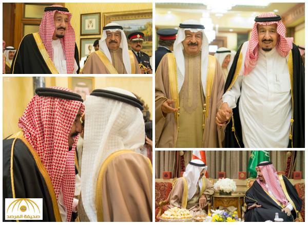 بالصور : خادم الحرمين الشريفين يستقبل رئيس وزراء البحرين