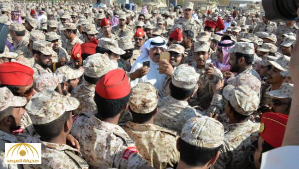 بالصور: الأمير متعب بن عبدالله يستقبل قوات الحرس الوطني العائدة من نجران