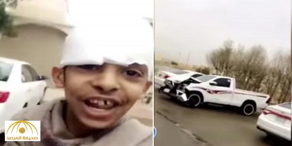 بالفيديو : أبو سن يتعرض لحادث ويعاين سيارته المتهشمة