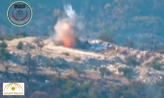 شاهد صاروخ " فاغوت " ينفجر في سط جنود للنظام السوري ويحولهم إلى أشلاء