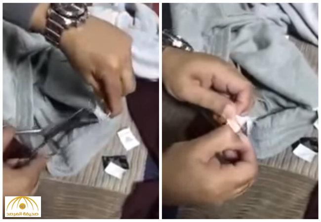 بالفيديو:مواطن يعثر على شئ غريب داخل ملابس اشتراها لزوجته!