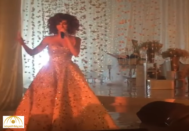 بالفيديو:ميريام فارس ترقص بفستان مرصع بالألماس في حفل زفاف عائلة إماراتية!