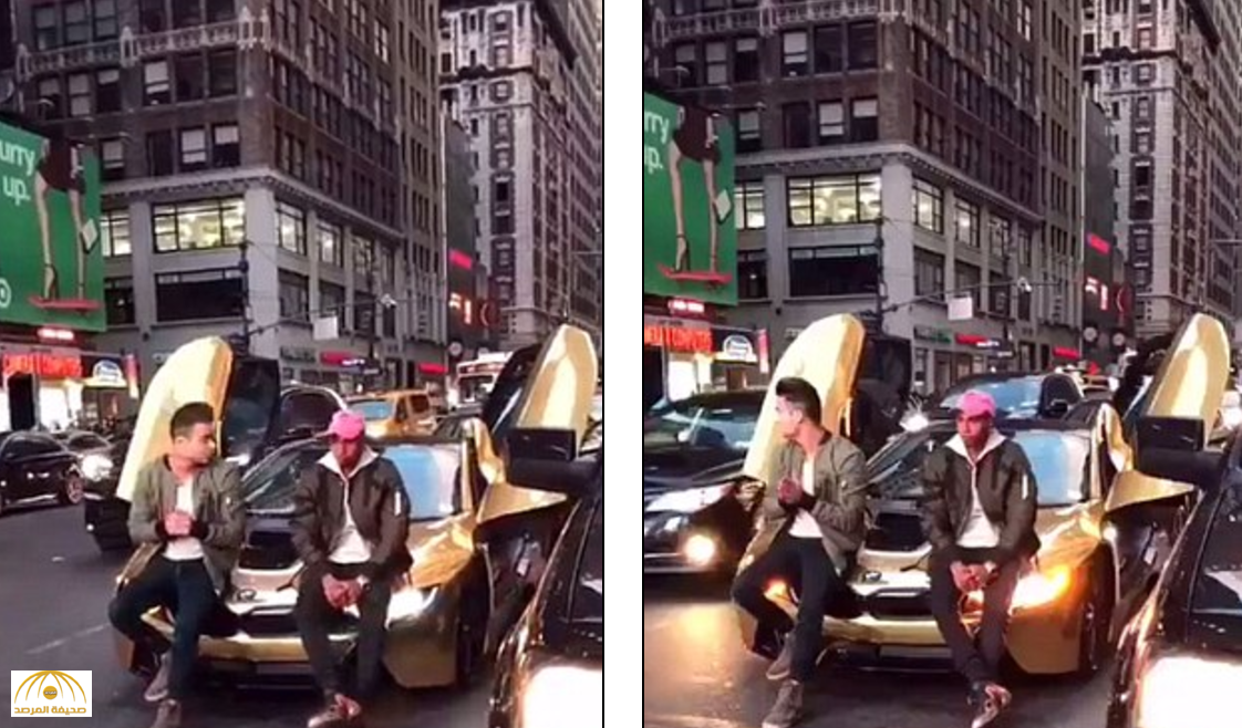 بالفيديو: أحد المشاهير أغلق شارع في نيويورك ليتباهى بسيارته الفارهة ..شاهد: نهايته!