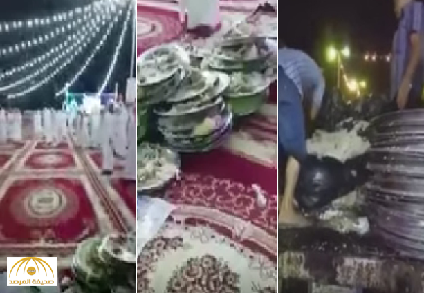 بالفيديو: شاهد ماذا فعلت العمالة مع ولائم طعام تبقت من "حفل زفاف"!