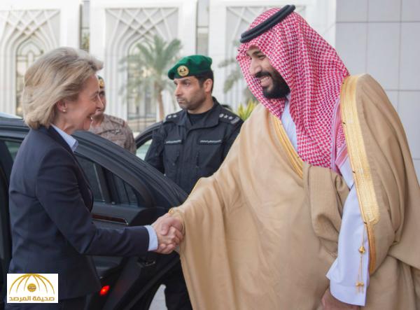 بالصور: ولي ولي العهد يستقبل وزيرة الدفاع الألمانية و يبحثان العلاقات الثنائية