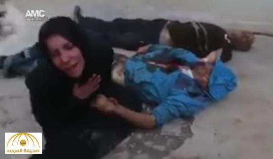 فيديو مؤثر لمواطنة سورية تبكي زوجها الذي توفي إثر غارة جوية روسية على حلب
