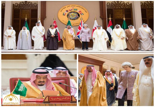 بالصور:رئيسة وزراء بريطانيا في ختام القمة الخليجية توجه رسالة تحذير إلى إيران