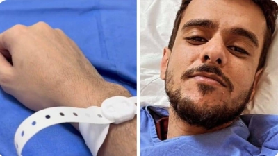 Watch.. The artist, Ayed Al-Qarni, on the white bed inside the hospital, and ambiguity about his health