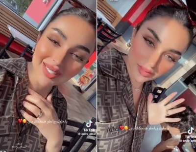 The Heartwarming Encounter: Tik-Tok Celebrity Amal Youssef’s Reaction to an Elderly Foreign Man Impressing Her at a Restaurant