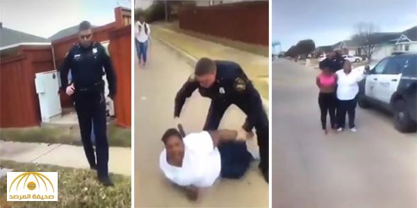 بالفيديو: شرطي أمريكي  يعتدي على سيدة «سمراء» بصاعق كهربائي ويسقطها أرضا!