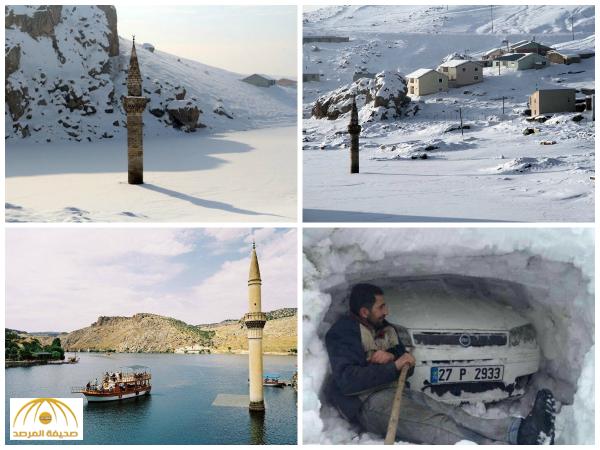شاهد بالصور .. قصة مئذنة مسجد لم تغطيها الثلوج بمدينة أغري التركية