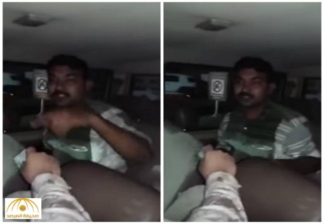 بالفيديو..القبض على سائق سكران وبحوزته شنط وملابس نسائية
