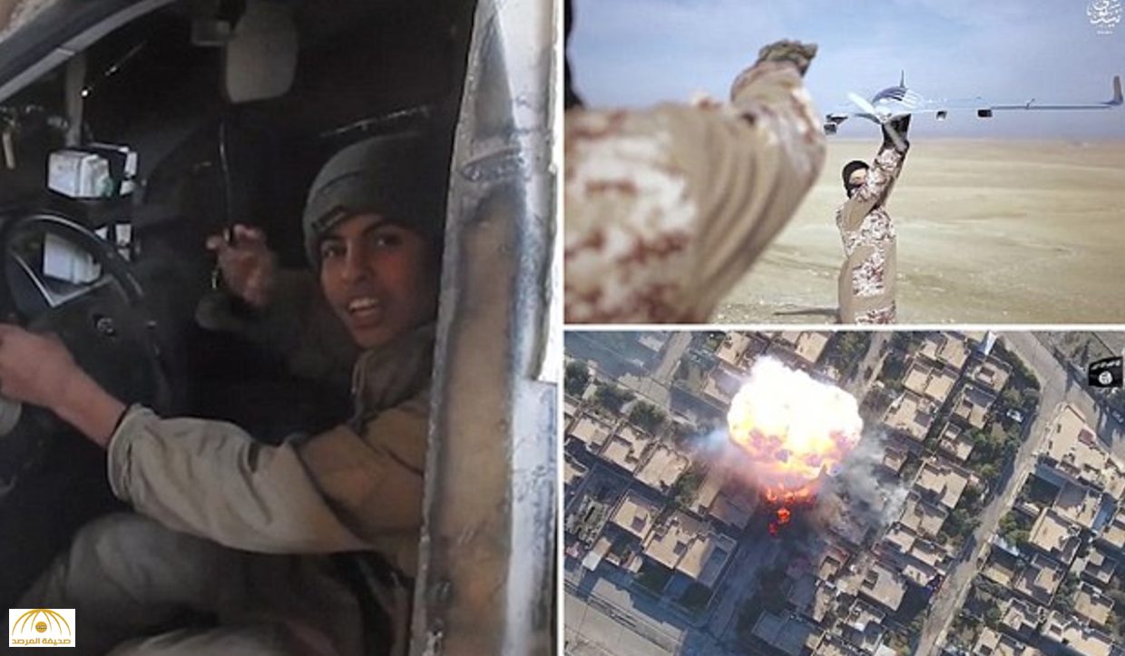 بالصور: طفل داعشي يُنفذ عملية انتحارية بالموصل.. وسيارته تتحول لكتلة لهب !