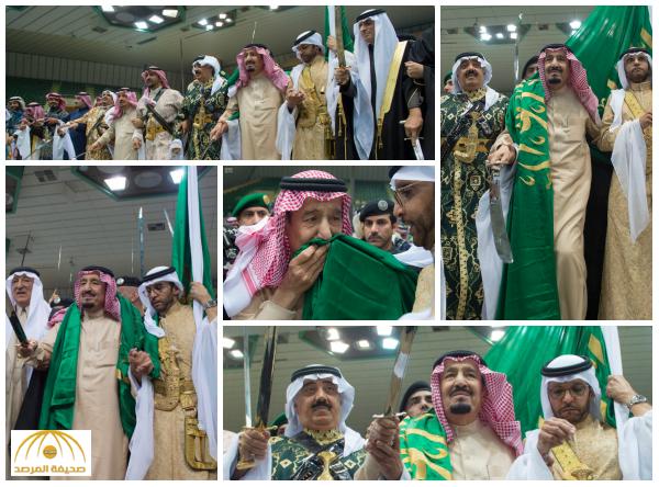 بالصور و الفيديو .. الملك سلمان يؤدي "العرضة" احتفالاً بمهرجان "الجنادرية 31"