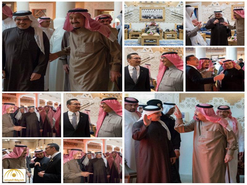 بالصور:الملك يستقبل ولي عهد البحرين ووزير الدفاع الماليزي