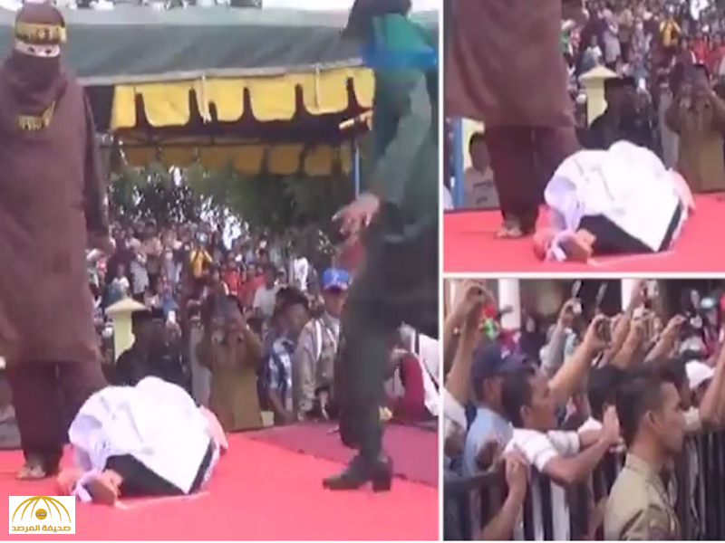 بالفيديو :فتاة تفقد الوعي أثناء تنفيذ حكم جلدها بالعصا في إندونيسيا