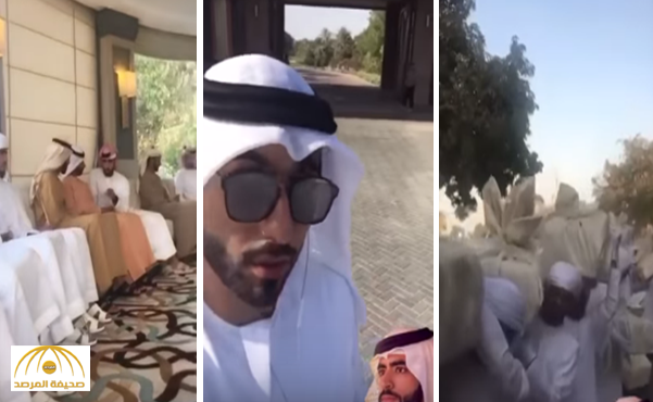 بالفيديو: طوابير تحمل هدايا الشيخ ذياب بن خليفة آل نهيان لـ"خطيبته"